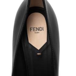 Pre Owned Fendi Black Leather Fendista Pumps Size 39