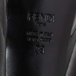 Pre Owned Fendi Black Leather Fendista Pumps Size 39
