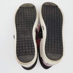 Pre Owned Fendi Multicolor Leather and Fur Karlito Sneakers Size 39