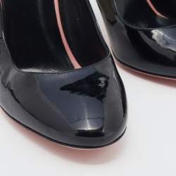 Fendi Black Patent Leather Block Heel Pumps Size 36