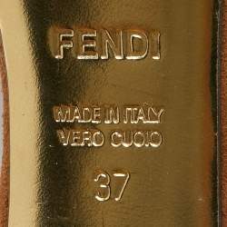 Fendi Tricolor Leather Ankle Strap Sandals Size 37