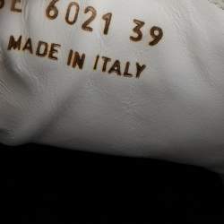 Pre Owned Fendi Black/White Leather Studded Karl Lover Slip On Sneakers Size 39