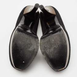 Pre Owned Fendi Black/Copper Suede Fendista Platform Pumps Size 37.5