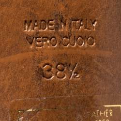 مملوكة مسبقًا Fendi Black Patent Leather Strappy Ankle Strap Sandals Size 38.5