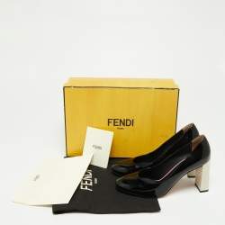 Pre Owned Fendi Black Patent Leather Eloise Pumps Size 38