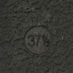 Pre Owned Fendi Brown/Black Zucca Canvas and Patent Leather Wedge Slide Sandals Size 37.5