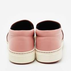 Pre Owned Fendi Multicolor Leather Monster Slip On Sneakers Size 38