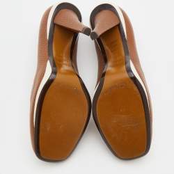 Pre Owned Fendi Multicolor Lizard Embossed Leather Loafer Pumps Size 38