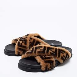 Fendi cheap mink slides