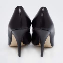 Pre Owned Fendi Black/Beige Leather Pointed Toe Pumps Size 38