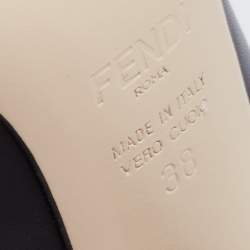 Pre Owned Fendi Black/Beige Leather Pointed Toe Pumps Size 38