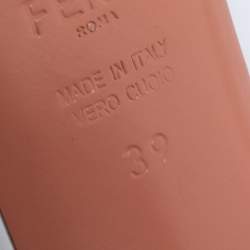 Pre Owned Fendi Multicolored Patent Leather Slide Sandals Size 39