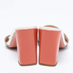 Pre Owned Fendi Multicolored Patent Leather Slide Sandals Size 39