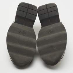 Pre Owned Fendi Black Neoprene, Suede and Leather Studded Slip On Sneakers Size 37