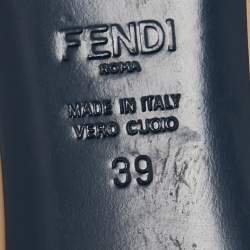 Pre Owned Fendi Beige Leather Embellished Pumps Size 39