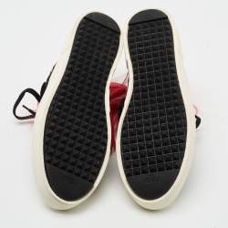 Pre Owned Fendi Multicolor Suede And Leather Karlito High Top Sneakers Size 40