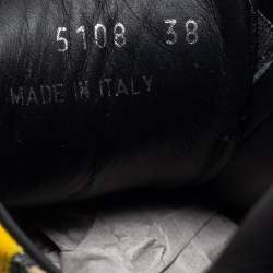 Pre Owned Fendi Multicolor Leather Slip on  Sneakers Size 38