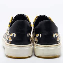 Pre Owned Fendi Multicolor Leather Slip on  Sneakers Size 38