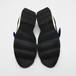 Pre Owned Fendi Black/White FF Rockoko Slip On Sneakers Size 39