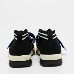 Pre Owned Fendi Black/White FF Rockoko Slip On Sneakers Size 39