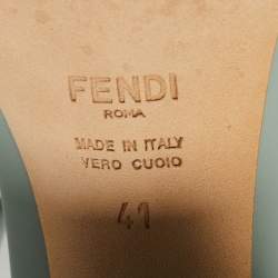 Pre Owned Fendi Green Suede and Jelly Promenade Sandals Size 41
