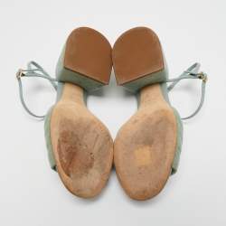 Pre Owned Fendi Green Suede and Jelly Promenade Sandals Size 41