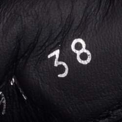 Pre Owned Fendi Black Mesh and Leather Fancy Sneakers Size 38