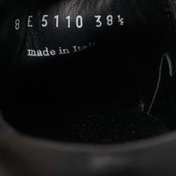 Pre Owned Fendi Black Leather Monster Slip On Sneakers Size 38.5