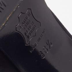 Pre Owned Fendi Vintage Black Suede and Leather Block Heel Pumps Size 38.5