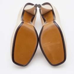 Pre Owned Fendi Multicolor Lizard Embossed Leather Loafer Pumps Size 38.5