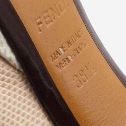 Pre Owned Fendi Multicolor Lizard Embossed Leather Loafer Pumps Size 38.5