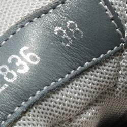 Pre Owned Fendi Multicolor Leather and Zucca Canvas Low Top Sneakers Size 38