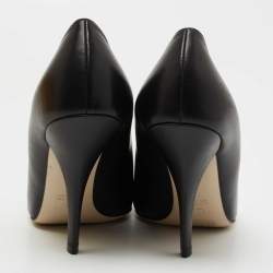 Pre Owned Fendi Black/Beige Leather Pointed Toe Pumps Size 40