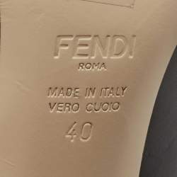 Pre Owned Fendi Black/Beige Leather Pointed Toe Pumps Size 40