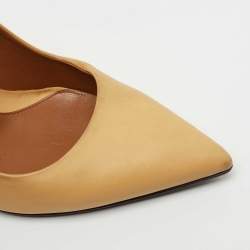 Fendi Yellow Leather Pointed Toe Pumps Size 38
