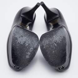 Pre Owned Fendi Black Leather Fendista Pumps Size 36.5