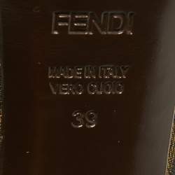 Fendi Two Tone Zucca Canvas Platform Pumps Size 39