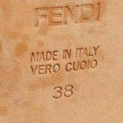 Pre Owned Fendi Tricolor Python Fendista Platform Pumps Size 38 