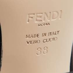 Fendi Black/Grey Mesh Colibri Pointed Toe Pumps Size 38