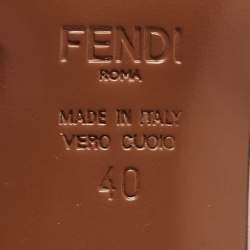 مملوكة مسبقًا Fendi Multicolor Mesh and Leather Colibri Slingback Pumps Size 40