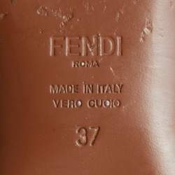 Fendi Multicolor Leather and Mesh Colibri  Slingback Sandals Size 37