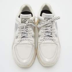 Pre Owned Fendi White Leather and Mesh Chunky Low Top Sneakers Size 40