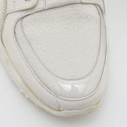 Pre Owned Fendi White Leather and Mesh Chunky Low Top Sneakers Size 40