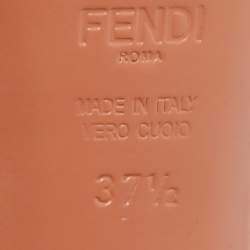 Pre Owned Fendi Tri Color Patent Leather Slide Sandals Size 37.5