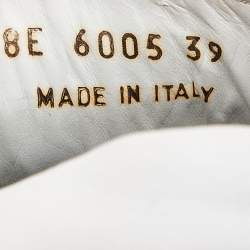 Pre Owned Fendi Tri Color Leather Karlito Studded Low Top Sneakers Size 39