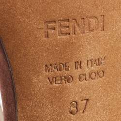 Fendi Beige Satin Crystal Embellished Bow Slingback Sandals Size 37