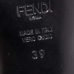 Pre Owned Fendi Orange Suede T-Bar Ankle Strap Sandals Size 39