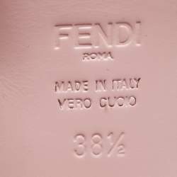 Pre Owned Fendi Multicolor Python Embossed Leather and Velvet Ankle Strap Sandals  Size 38.5