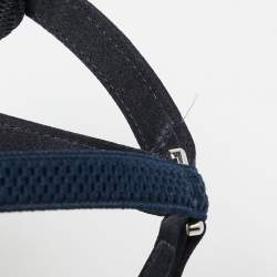 Pre Owned Fendi Navy Blue/Black Zucca Velvet Colibri Pumps Size 37.5