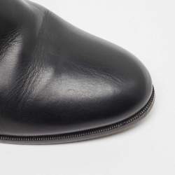 Pre Owned Fendi Black Leather Ankle Boots Size 39.5